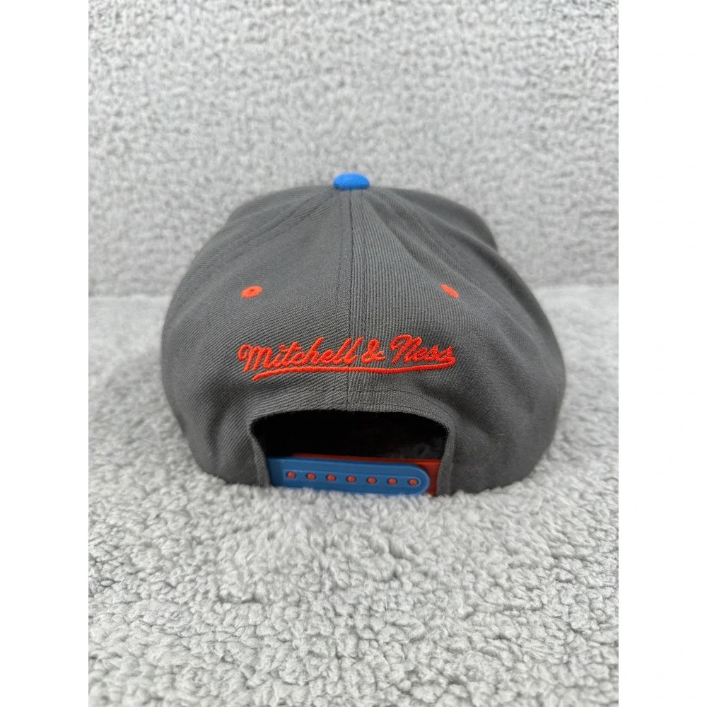 Mitchell & Ness Oklahoma City Thunder Snapback Hat Gray Blue Orange Kids OSFA